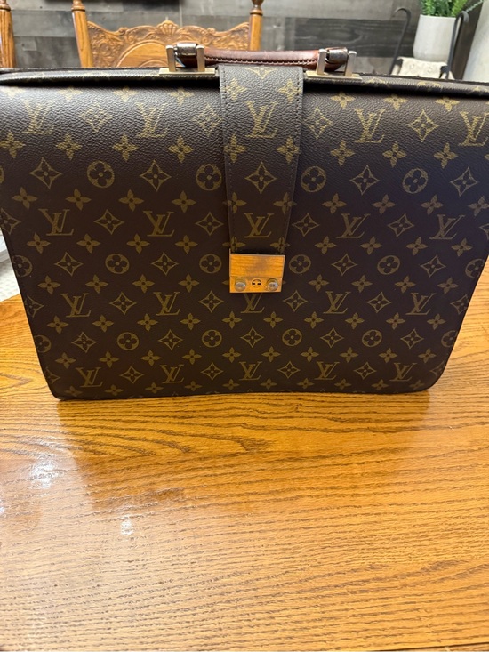 Louis Vuitton Handbags - Louis Vuitton Serviette Fermeur Briefcase with Gold Hardware